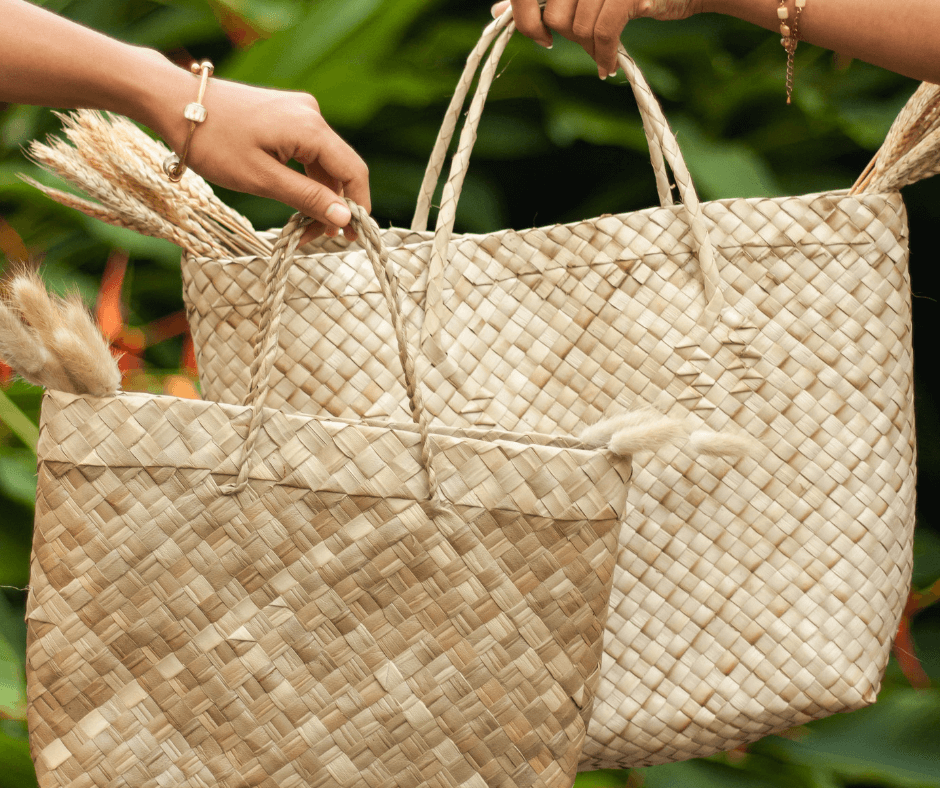 Handwoven Straw Beach Tote