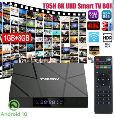 T95H Android 10.0 Smart TV Box Quad Core Media 6K 3D Movie Allwinner H616 WIFI: $400.00