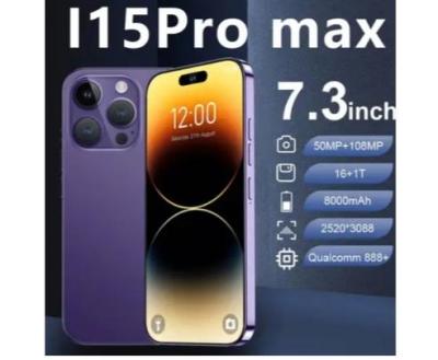 Top Original I15 Pro Max Unlocked Cell Phone 6.7 Inch 12GB+512GB 8-Core Clone Smartphone 4K Resolution LTE English: $700.00