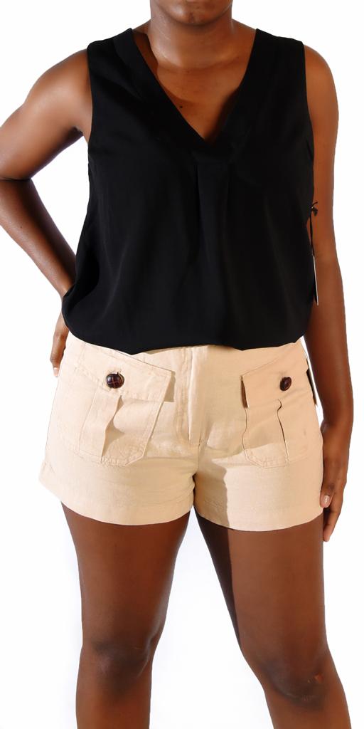 Linen Blend Shorts (khaki)